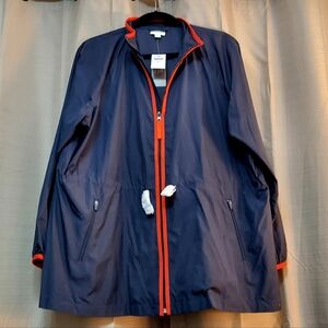 ÑWT J.Jill Fit Lightweight Water Repellant Jacket Navy Size XL